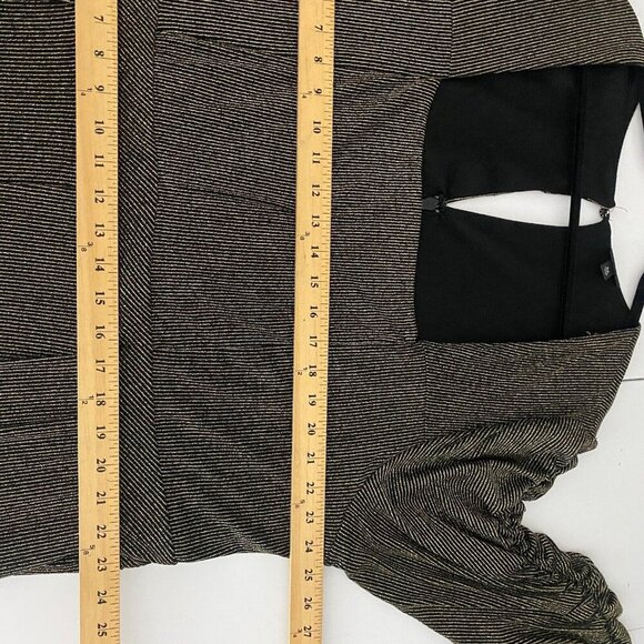 Torrid Glitter Knit Sweetheart Neck Jumpsuit Plus Sz 26 Gold Black Womens Party - Picture 12 of 15